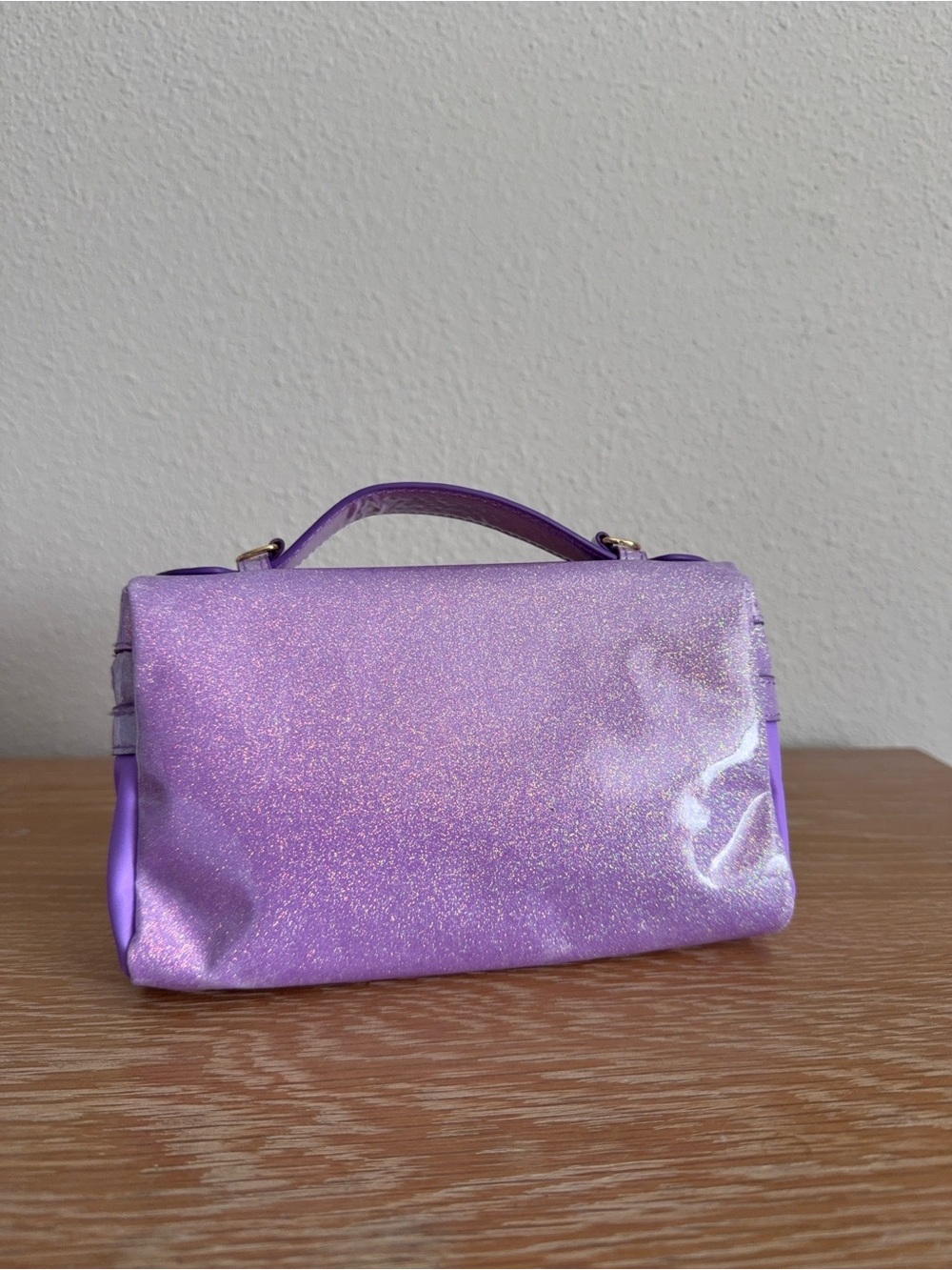 Stoney Clover Lane purple Cosmetic Case with Gold Heart Zippers - Picture 4 of 8